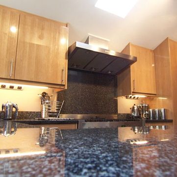 Wood and granite kitchen